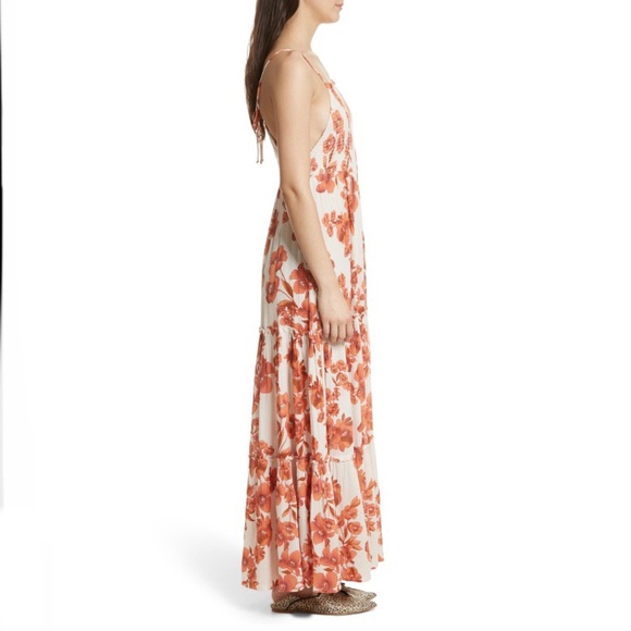 NWT XS Free People Floral Maxi Dress - Picture 3 of 5